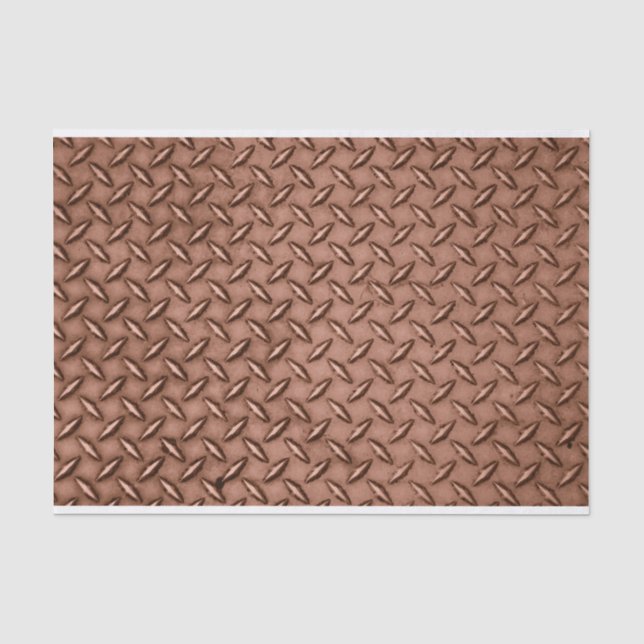 Papel De Seda Placa de Diamante Marrom de Cobre (Frente )