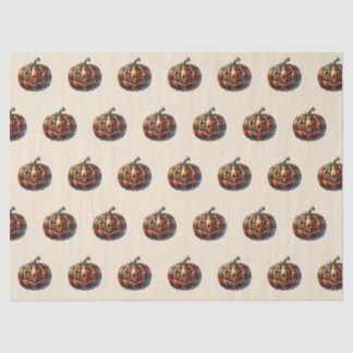 Papel De Seda Plaid Pumpkin Halloween Tissue Paper