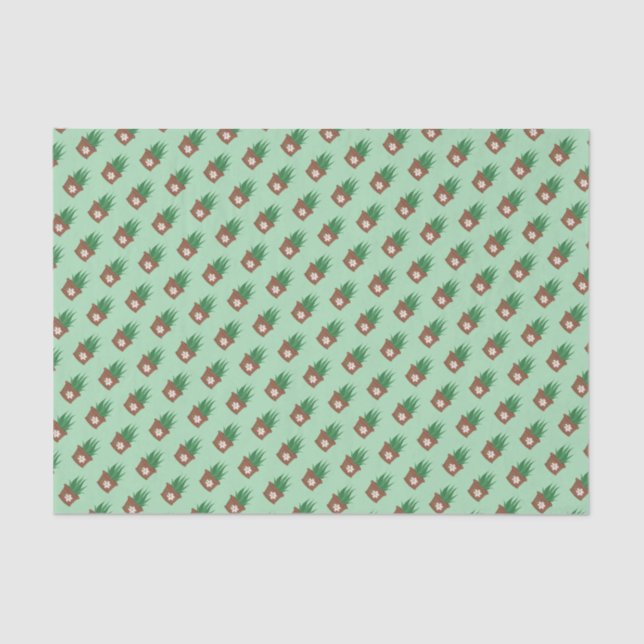 Papel De Seda Planta Potente (com Flor) (Frente )