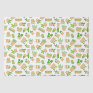 Papel De Seda Plantações da Casa Cactus no Livro Branco