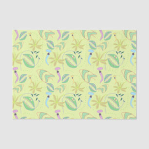 Papel De Seda Plantas carnívoras engraçadas desenhando um padrão