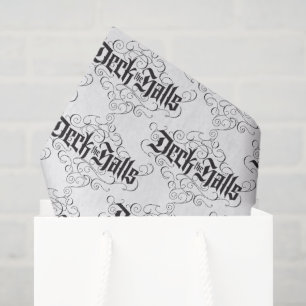 Papel De Seda Plataforma a rotulação preta moderna do Natal do