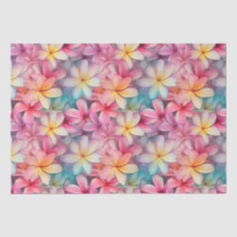 Papel De Seda Plumeria Tropical Colorida Frangipani