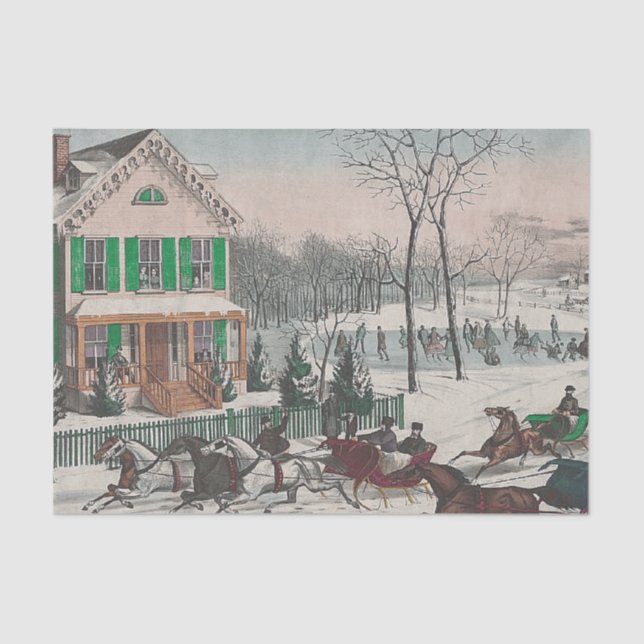 Papel De Seda Poesia do inverno do T (Frente )