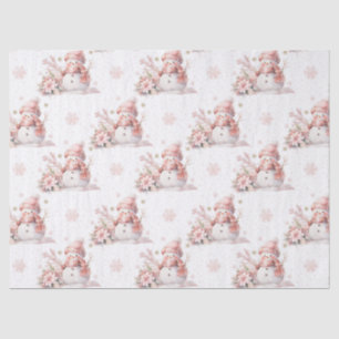 Papel De Seda Poinsettia Da Neve Rosa De Natal