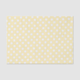 Papel De Seda polka dots in butter  yellow