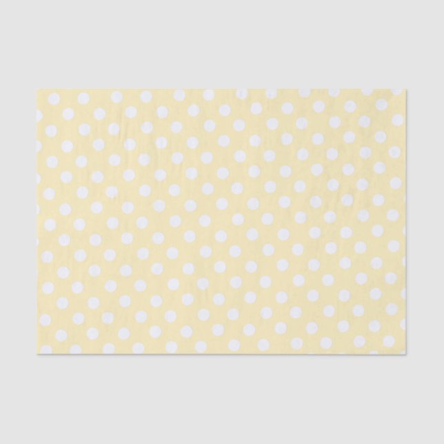 Papel De Seda polka dots in butter  yellow (Frente )
