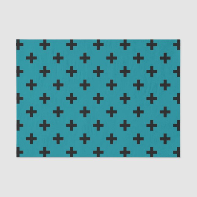 Papel De Seda Polka negra cruza no chocalho (Frente )
