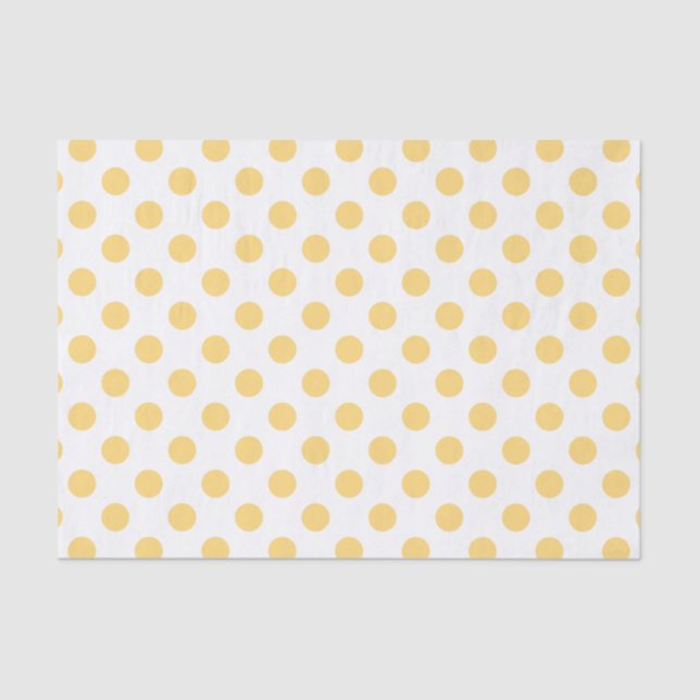 Papel De Seda Polkadots amarelos (Frente )
