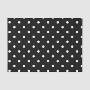 Papel De Seda Polkadots B&W