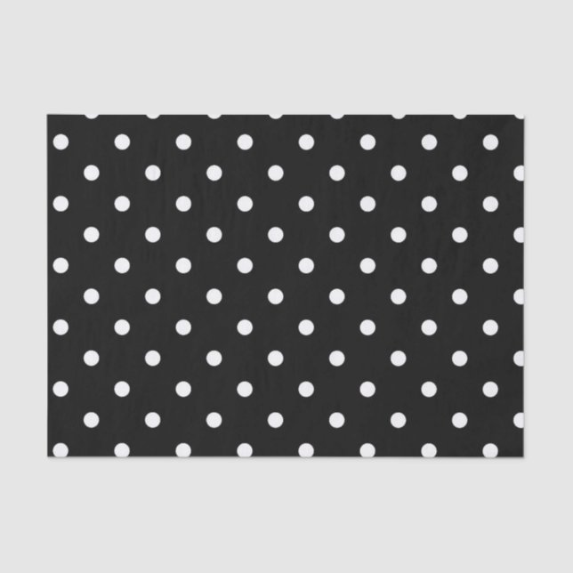 Papel De Seda Polkadots B&W (Frente )