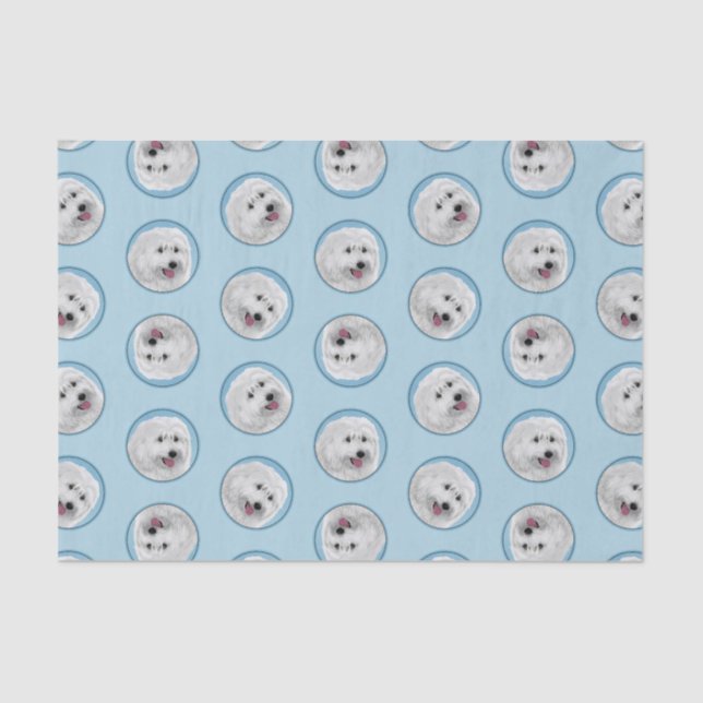 Papel De Seda Polonês Lowland Sheepdog Pintura Original (Frente )