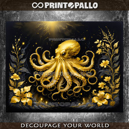 Papel De Seda Polvo dourado em fundo preto