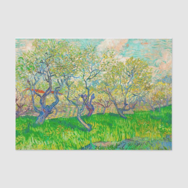 Papel De Seda Pomar Vincent van Gogh em Blossom (Frente )