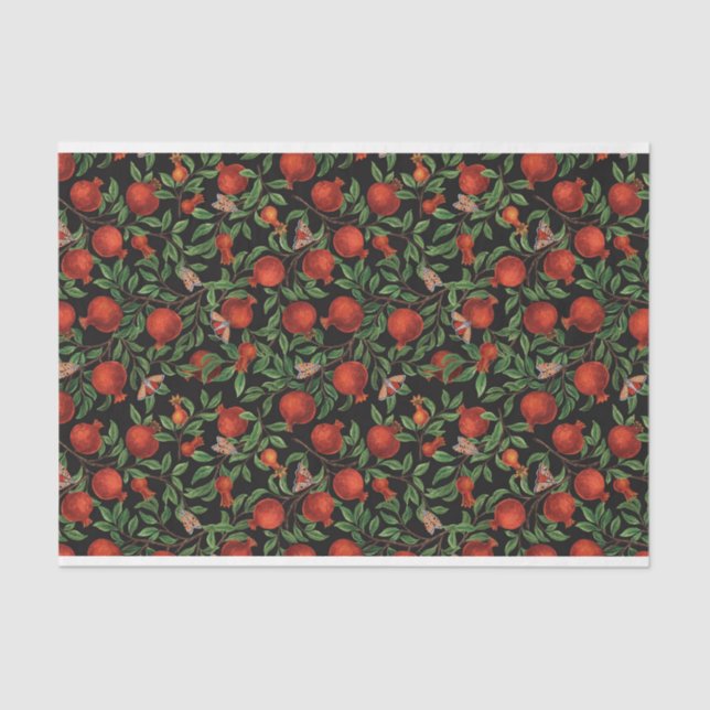 Papel De Seda Pomegranatos e Bella Moths (Frente )
