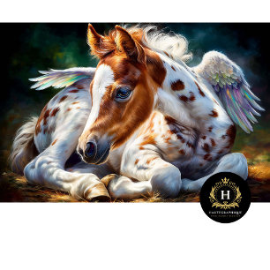 Papel De Seda Pônei Bebê Alado Celestial Decoupage