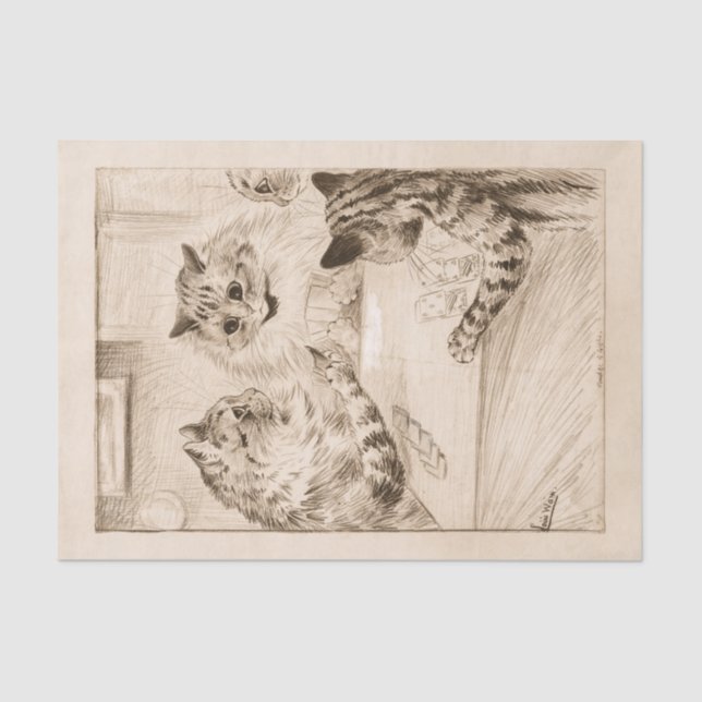 Papel De Seda Ponte de Sighs por Louis Wain (Frente )