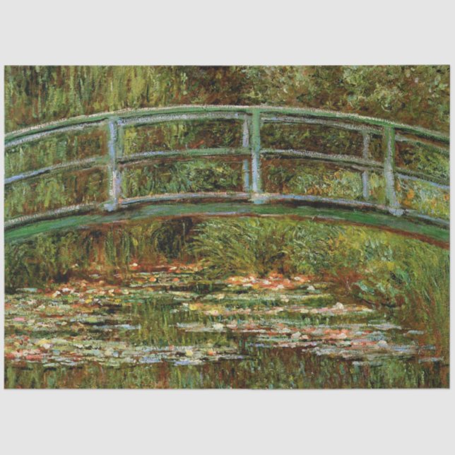 Papel De Seda Ponte Japonesa Monet Francês Giverney (Frente )