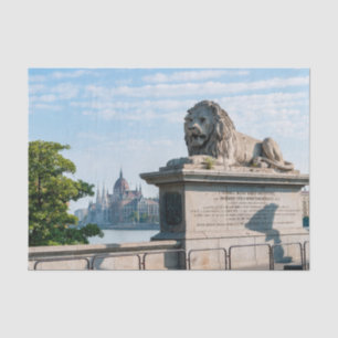 Papel De Seda Ponte Szechenyi Chain e Parlamento de Budapeste 