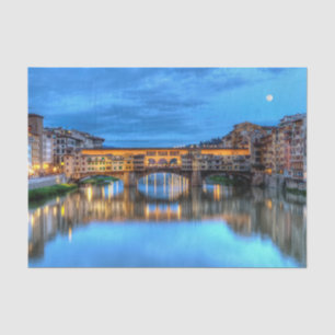 Papel De Seda Ponte vecchio em Florença, Itália
