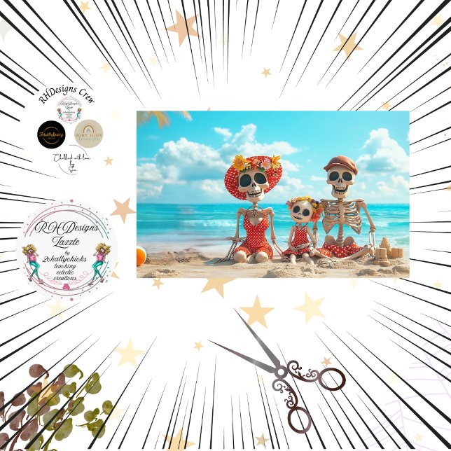 Papel De Seda Pontes da Família de Praia da Desnupage Poster Ske (Criador carregado)