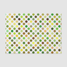 Papel De Seda Pontos Amarelos e Verde