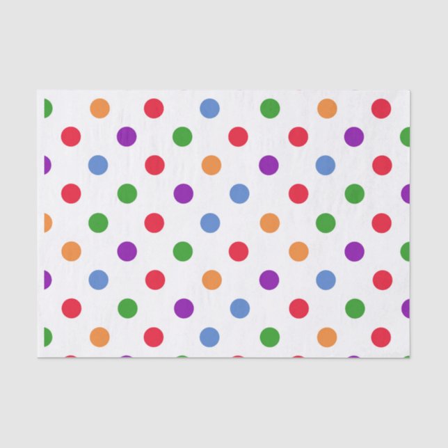 Papel De Seda Pontos Coloridos (Frente )