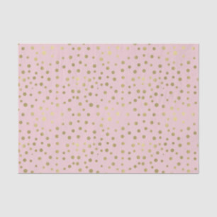 Papel De Seda Pontos de Confetti Dourados Rosa bonito