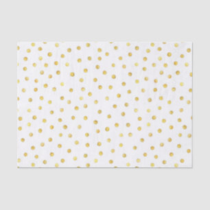 Papel De Seda Pontos de Confetti Ouro Elegantes
