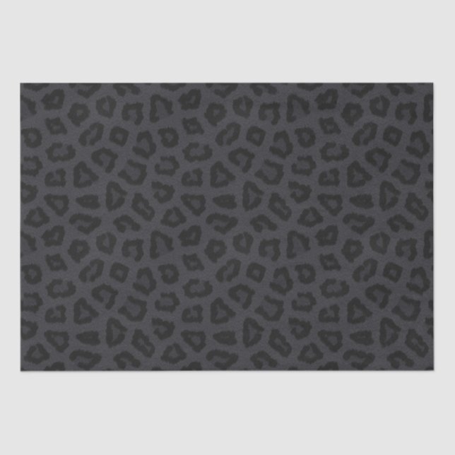 Papel De Seda Pontos de Pantera Preta (Frente )