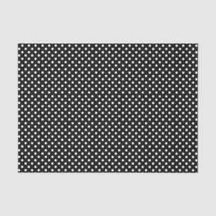 Papel De Seda Pontos de Polka pontos preto e branco retrorados