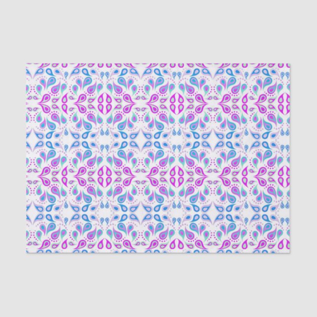 Papel De Seda Pontos e Paisley Pattern | (Frente )