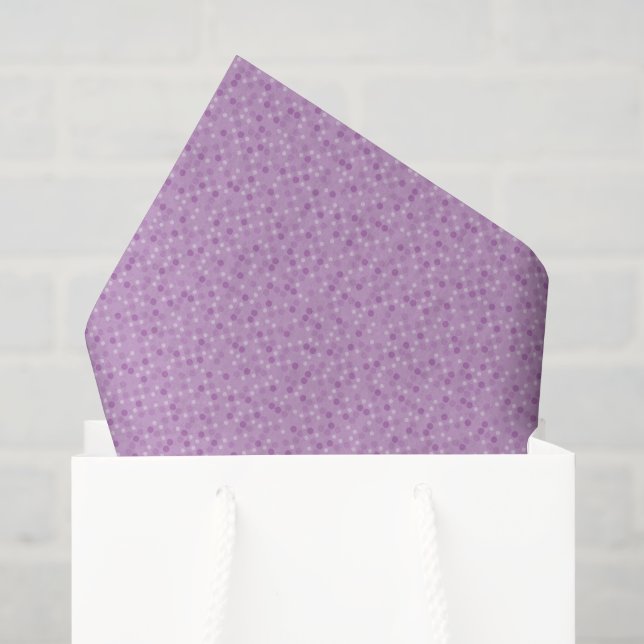 Papel De Seda Pontos Polka Violeta (Sacola de presentes)