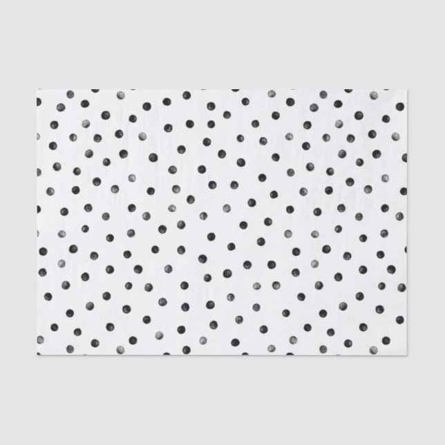 Papel De Seda Pontos preto e branco dos confetes (Frente )