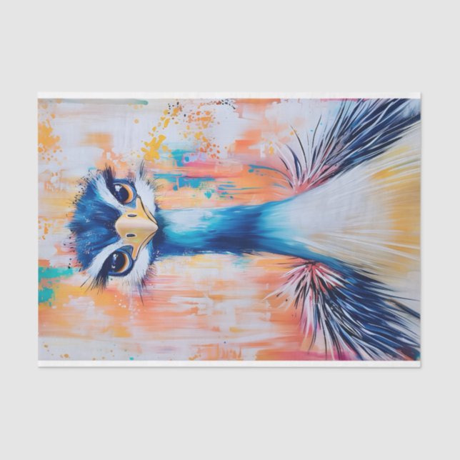 Papel De Seda Pop Art Bird, Bold & Vibrant DJ2R Decoupage (Frente )