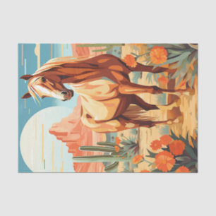 Papel De Seda Pop Art Palomino Desert Horse