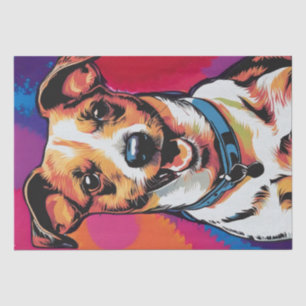 Papel De Seda Pop Art Pup: Jack Russell Terrier Decoupage
