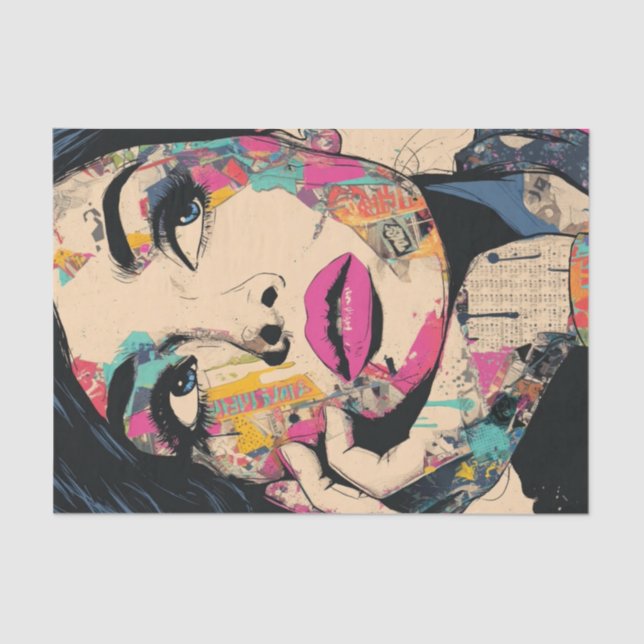 Papel De Seda PoP Art Queen1  (Frente )