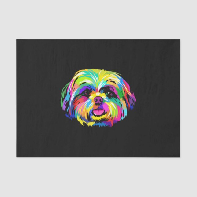 Papel De Seda Pop Art Shih Tzu Dog Lovers (Frente )