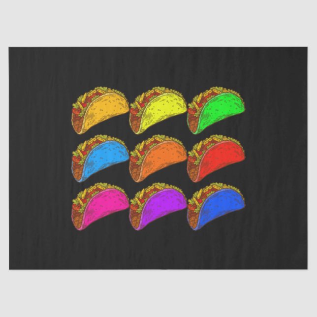 Papel De Seda Pop Art Taco (Frente )