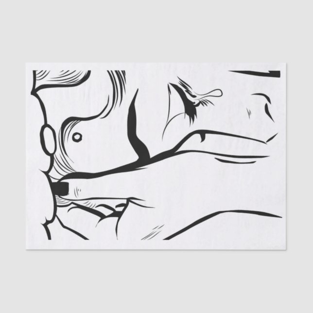 Papel De Seda Pop Art Woman Chorando (Frente )