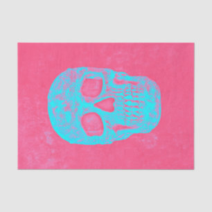 Papel De Seda Pop de Arte Azul Cor-de-cabeça Gótica