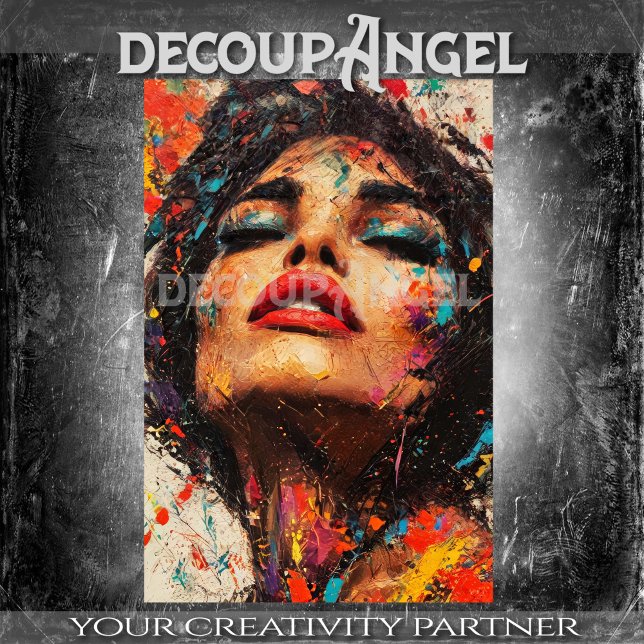 Papel De Seda Pop de Arte de Mulher Sensual Vibrante - Dissociaç (Criador carregado)