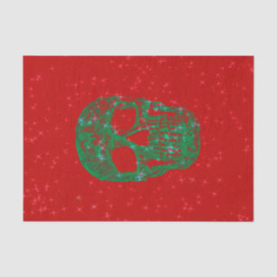 Papel De Seda Pop de Arte Vermelha Vermelha do Crânio - Natal C