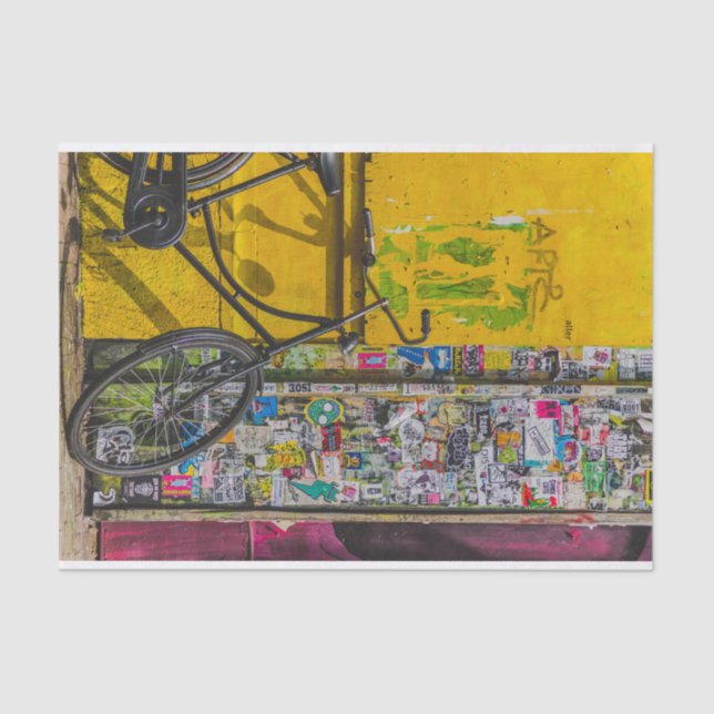 Papel De Seda pop de bicicleta inclinada (Frente )