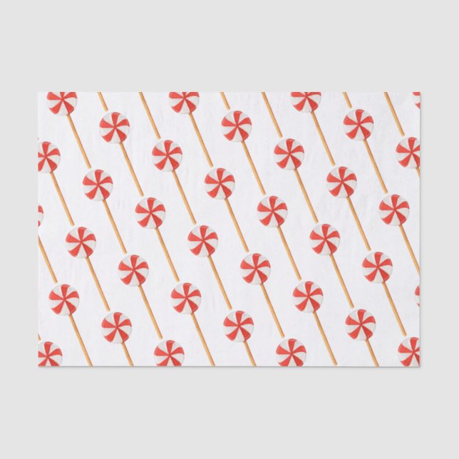 Papel De Seda Pop de bolos de hortelã-pimenta de Natal (Frente )