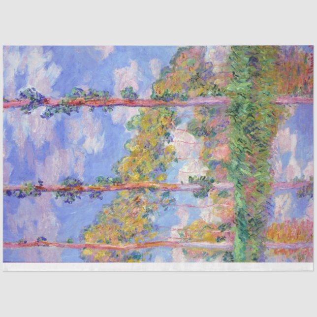 Papel De Seda Poplars no Sol, Monet (Frente )