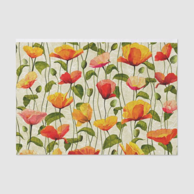 Papel De Seda Poppies em todos os lugares (Frente )