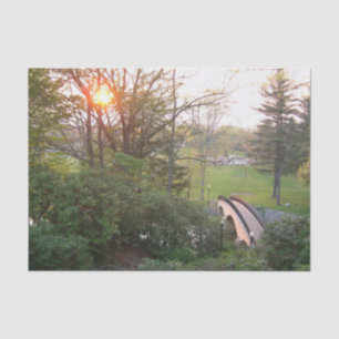 Papel De Seda Pôr do sol da Rainbow Bridge no Grove City College