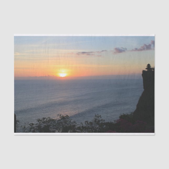 Papel De Seda pôr do sol tropical (Frente )